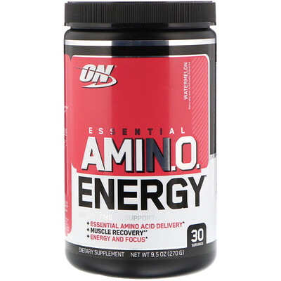 Optimum Nutrition Essential Amin.O. Energy, арбуз, 270 г (9,5 унций)