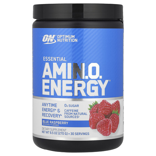 Optimum Nutrition Essential Amin.O. Energy®, Blue Raspberry, 9.5 oz (270 g)