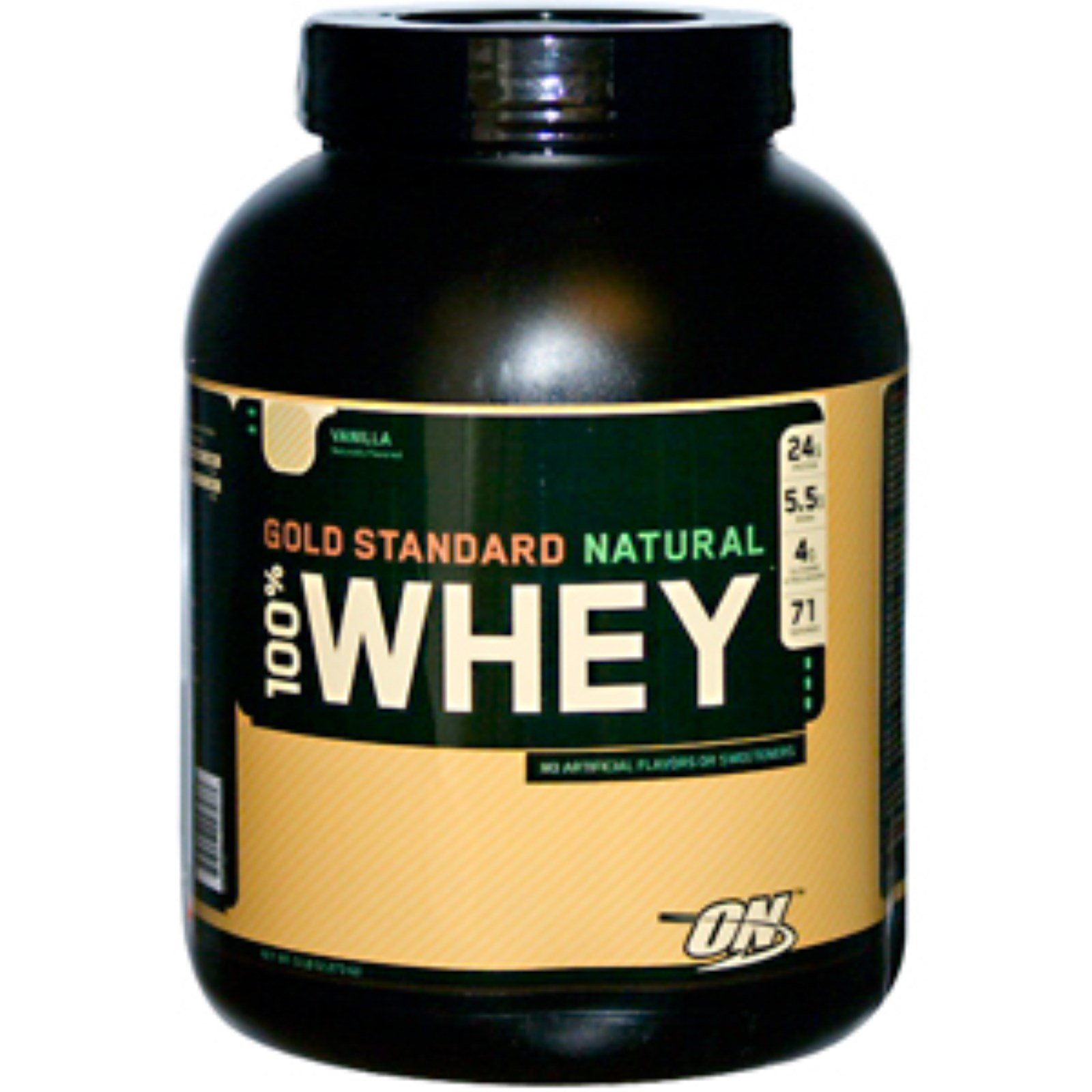 On Gold standard Natural 100% whey Natural vanilla 5lb (748927027273)