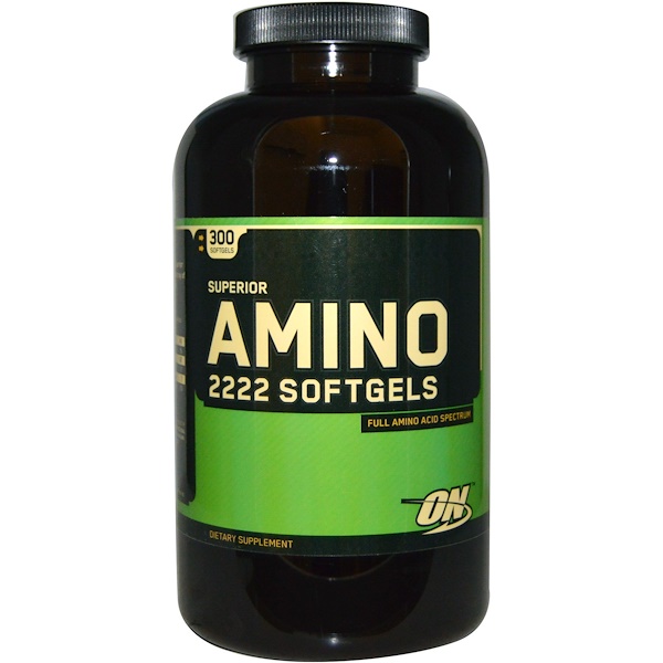 Optimum Nutrition, Superior Amino 2222 Softgels, 300 Softgels - iHerb