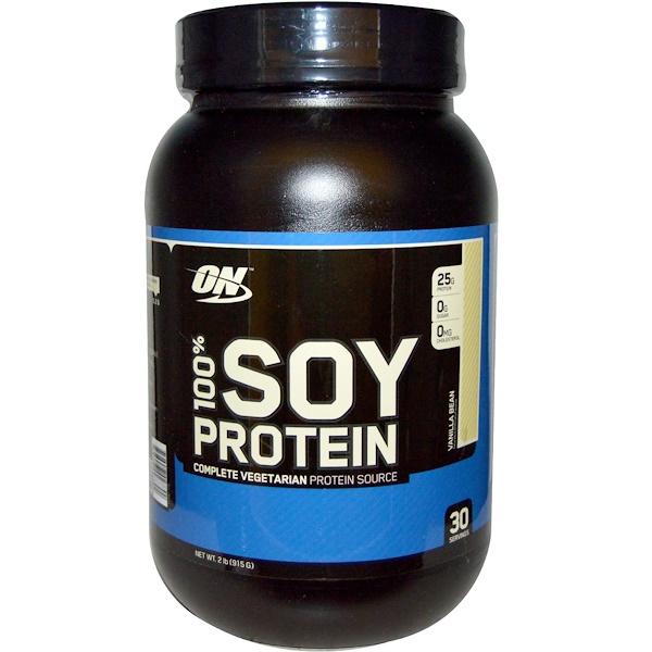 Optimum Nutrition, 100% Soy Protein, Vanilla Bean, 2 lb (915 g) (Discontinued Item) 