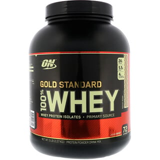 Optimum Nutrition, Gold Standard 100% Whey، حلوى الروكي رود، 5 أرطال (2.27 كجم)