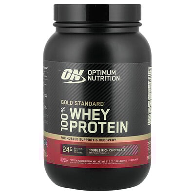 Product Image for Optimum Nutrition, Gold Standard 100% Whey Protein, Double Rich Chocolate, 1.98 lb (899 g)