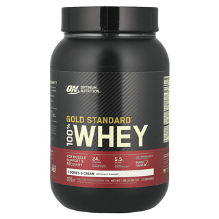 Optimum Nutrition, 金标准全乳清蛋白，饼干和奶油味，1.84 磅（837 克）