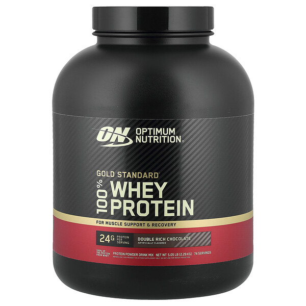 Optimum Nutrition Gold Standard® 100% Whey Protein, Double Rich Chocolate, 5.05 lb (2.29 kg)