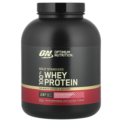Optimum Nutrition, Gold Standard® 100% Whey, 100% Molke, köstliche Erdbeere, 2,27 kg (5 lb.)