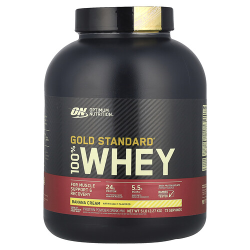 Optimum Nutrition, Gold Standard, 100% Molke, Bananencreme, 2,27 kg (5 lb.)