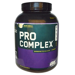 Отзывы о Оптимум Нутришэн, Pro Complex, Augmented Protein System, Creamy Vanilla, 4.6 lbs (2,090 g)