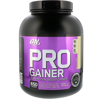 Optimum Nutrition, PRO GAINER, продукт для набора веса с высоким содержанием белка, ванильный крем, 2,31 кг (5,09 фунта)