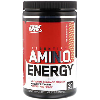 Optimum Nutrition, Energia Essencial de Amina, Lima e Morango, 270 g