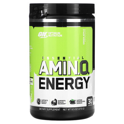 

Optimum Nutrition ESSENTIAL AMIN.O. ENERGY, зеленое яблоко, 270 г (9,5 унции)