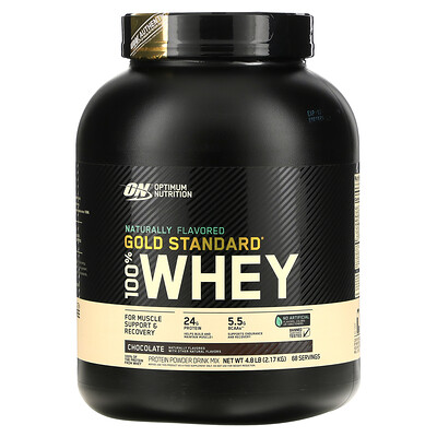 Optimum Nutrition Gold Standard 100% Whey с натуральным ароматизатором со вкусом шоколада 2 18 кг (4 8 фунта)