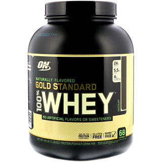 Optimum Nutrition, Gold Standard 100% Whey（ゴールドスタンダード100％ホエイ）、天然香料、チョコレート、2.18kg（4.8ポンド）
