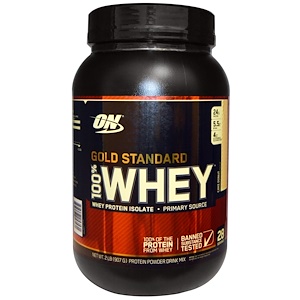 Optimum Nutrition, Gold Standard 100% Whey, Whey Protein Isolate, 2 lb (907 g)