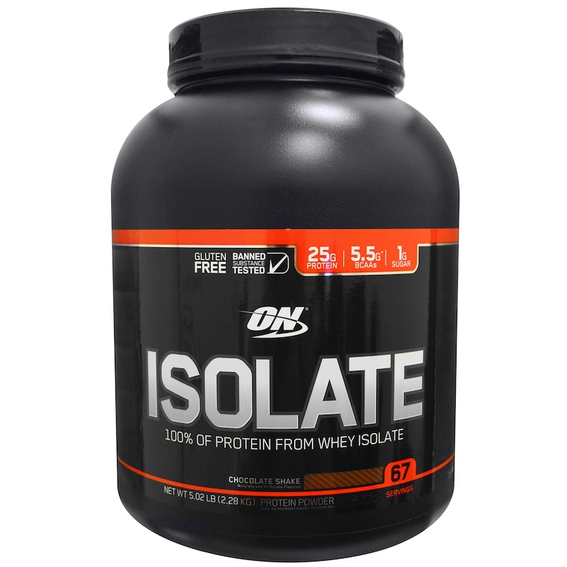 Optimum Nutrition, Isolate, Chocolate Shake, 5.02 lbs (2.28 kg) iHerb