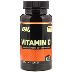 Отзывы о Оптимум Нутришэн, Vitamin D, 5,000 IU, 200 Softgels