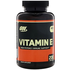 Отзывы о Оптимум Нутришэн, Vitamin E, 400 IU, 200 Softgels