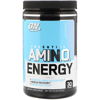 Optimum Nutrition Essential Amino Energy, сладкая вата, 9,5 унц. (270 г)