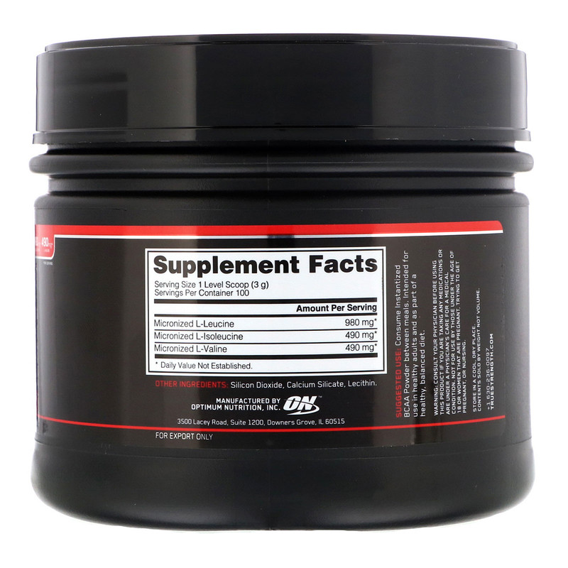 Optimum Nutrition, Instantized BCAA Powder, Unflavored, 10.58 oz (300 g