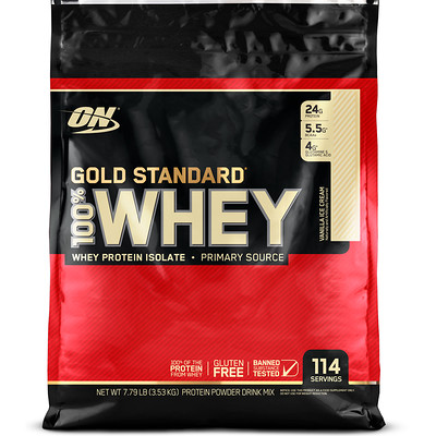 

Optimum Nutrition Gold Standard 100% Whey, Vanilla Ice Cream, 7.79 lb (3.53 kg)