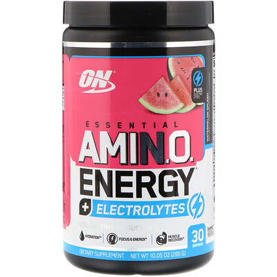 Optimum Nutrition Essential Amino Energy + электролиты, арбузный взрыв, 10,05 унц. (285 г)