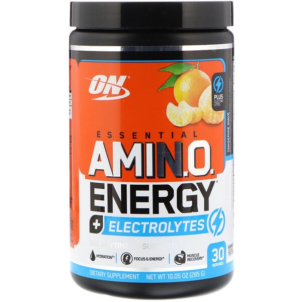 Optimum Nutrition, ESSENTIAL AMIN.O.ENERGY™（エッセンシャルアミノエネルギー）＋電解質、タンジェリンウェーブ、285g（10.05オンス）