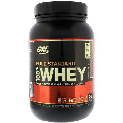 Optimum Nutrition Gold Standard, 100% сыворотка, со вкусом фундука в шоколаде, 907 г (2 фунта)
