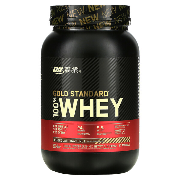Optimum Nutrition, Gold Standard 100% Whey, Chocolate Hazelnut, 2 lb (907 g)