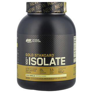 Optimum Nutrition, Gold Standard® 100% Isolaat, Rijke Vanille, 46,5 oz (1,32 kg)