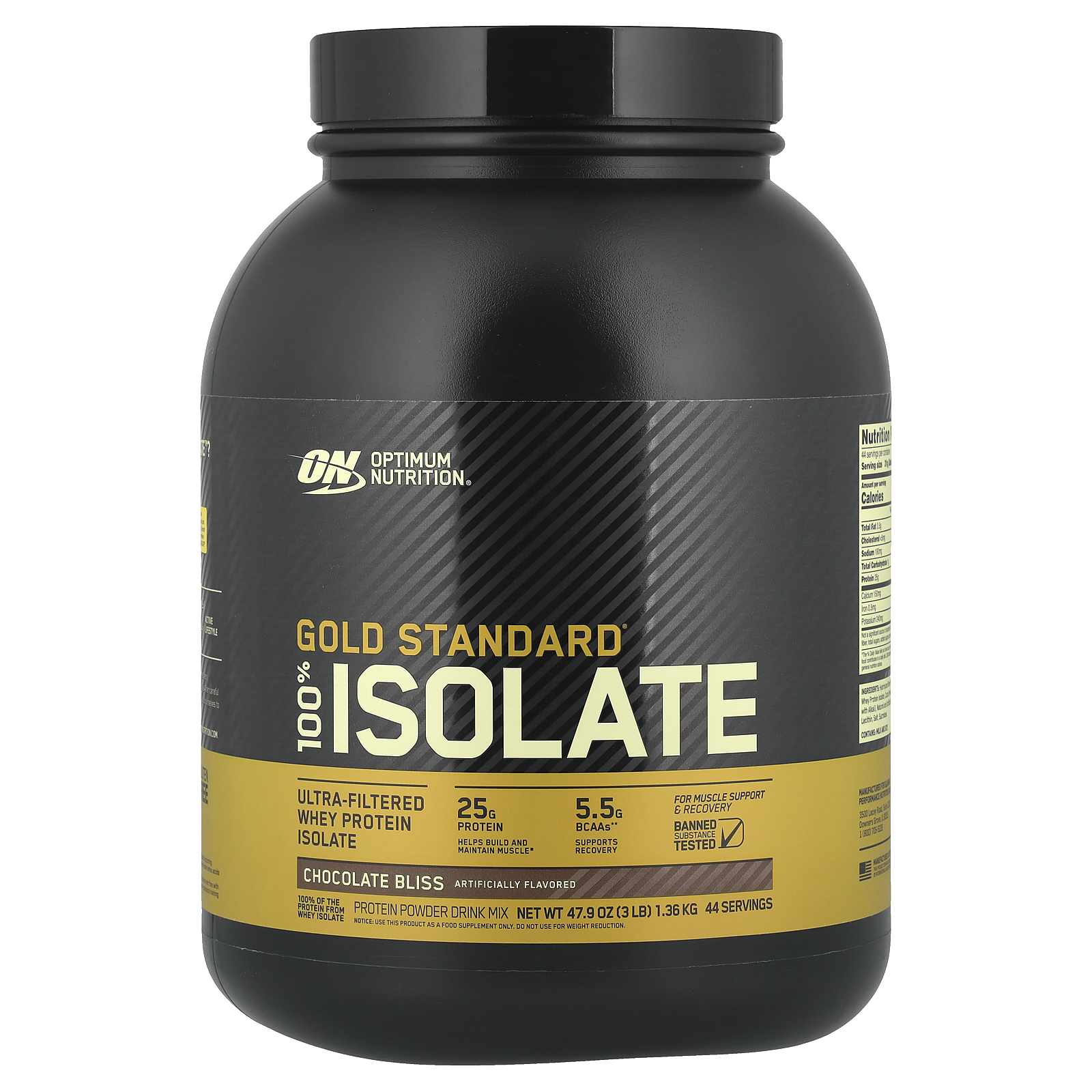 Gold Standard® 100% Isolate, Chocolate Bliss, 3 lb (1.36 kg)
