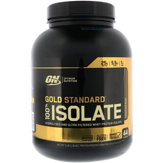 Optimum Nutrition, Gold Standard 100% Isolate، نكهة الشيكولاتة، 3 رطل (1.36 كجم)