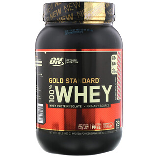 Optimum Nutrition, Gold Standard 100% Whey, сывороточный протеин, со вкусом клубники со сливками, 899 кг (1,98 фунта)
