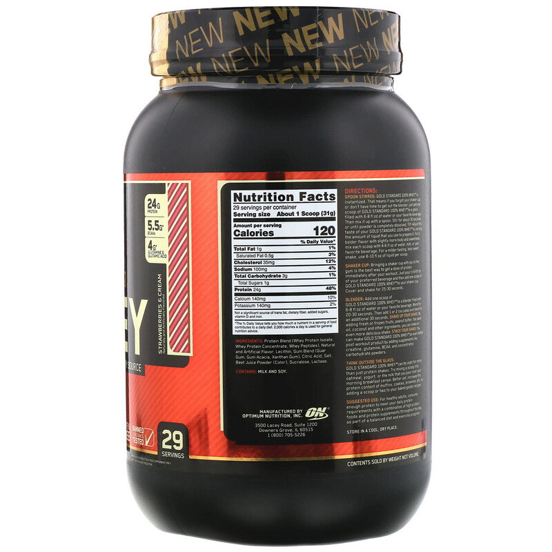 optimum nutrition whey strawberry