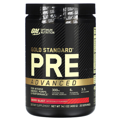 

Optimum Nutrition Gold Standard Pre Advanced Berry Blast 14.1 oz (400 g)