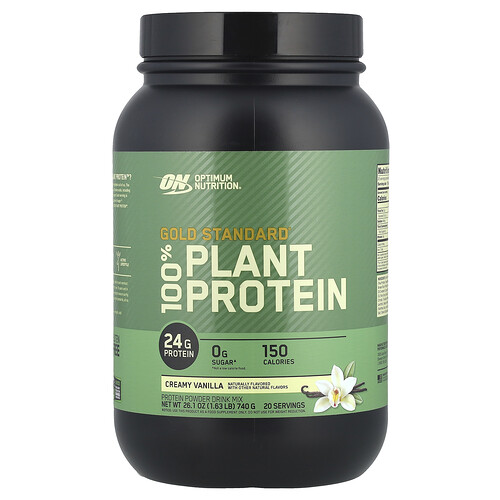 Optimum Nutrition Gold Standard® 100% Plant Protein, Creamy Vanilla, 1.63 lbs (740 g)