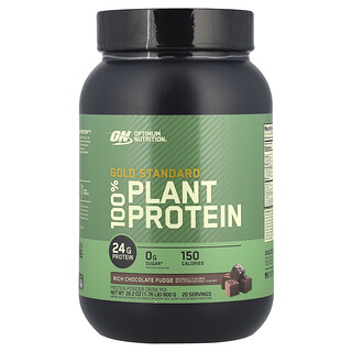 Optimum Nutrition, Gold Standard 100% Proteína Vegetal, Fudge Intenso de Chocolate, 800 g (1,76 lb)