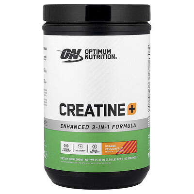 Product Image for Optimum Nutrition, Creatine+, Orange Passionfruit, 1.58 lb (720 g)