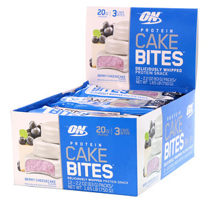 Отзывы о Оптимум Нутришэн, Protein Cake Bites, Berry Cheesecake, 12 Bars, 2.2 oz (63 g) Each