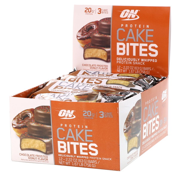 Optimum Nutrition, Protein Cake Bites, Chocolate Frosted