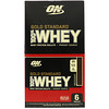 Optimum Nutrition, ゴールドスタンダード100%ホエイ、ダブルリッチチョコレート、6袋、各1.07 oz (30.4 g)