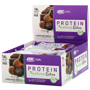 Отзывы о Оптимум Нутришэн, Protein Nature Bites, Chocolate Truffle, 9 Packs, 1.97 oz (56 g) Each