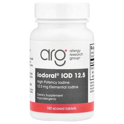 Optimox, Iodoral®, Yodo 12,5, 12,5 mg, 180 comprimidos ranurados