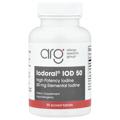 Iodoral®, IOD-50, йод, 50 мг, 90 таблеток із насічкою