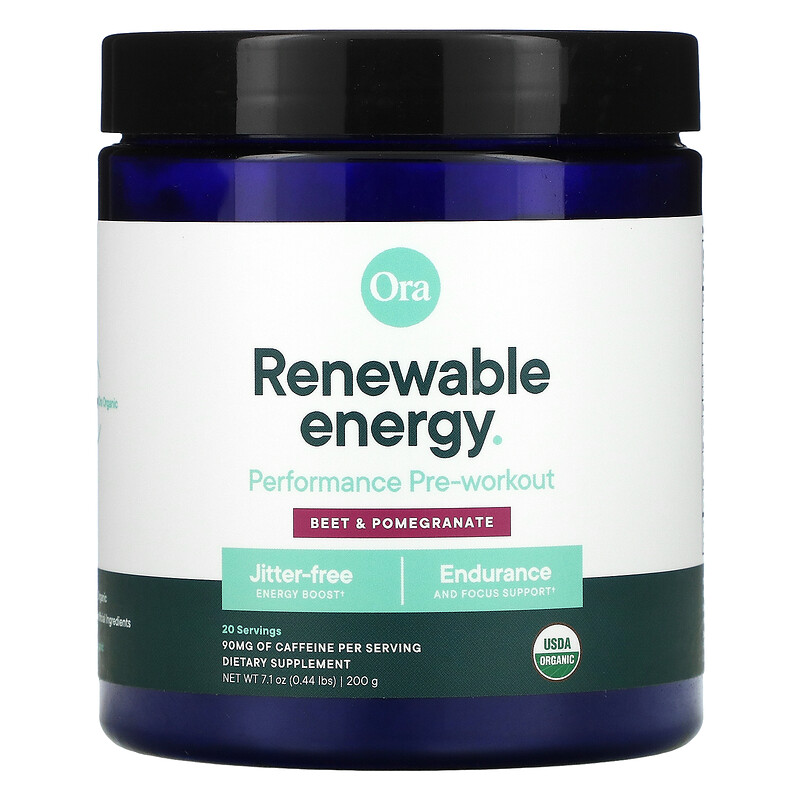 Ora, Renewable Energy, Performance PreWorkout, Beet