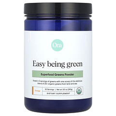 Easy Being Green, зелений порошок із суперфудів, апельсин, 240 г (8,5 унції)