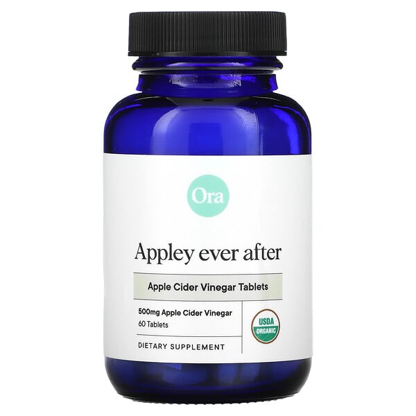 Appley Ever After, Organic Apple Cider Vinegar Supplement, 500 mg, 60 Organic Tablets