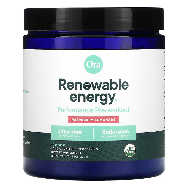 Ora, Renewable Energy, Performance PreWorkout, Raspberry