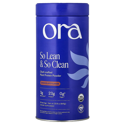 Ora, So Lean & So Clean, Proteína de superalimentos a base de plantas, Chocolate, 650 g (22,9 oz)