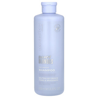 Lee Stafford, Bleach Blondes, Champú blanco como el hielo, Para cabello decolorado, con mechas y rubio naturalmente oscuro, 500 ml (16,9 oz. líq.)