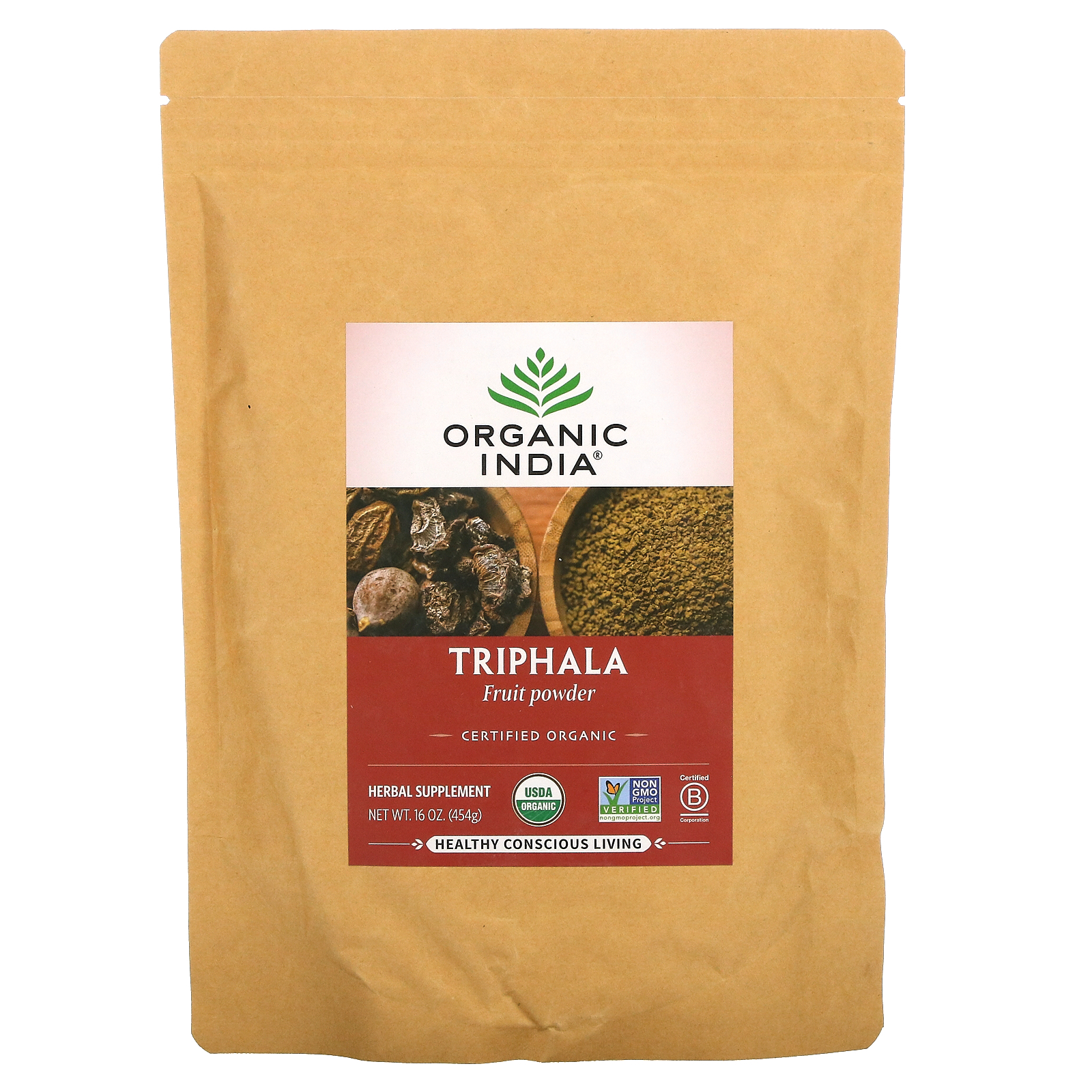 Organic India, Triphala, Fruto en polvo, 454 g (16 oz)